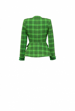 Приталенный твидовый жакет в клетку 01-04-23 FW