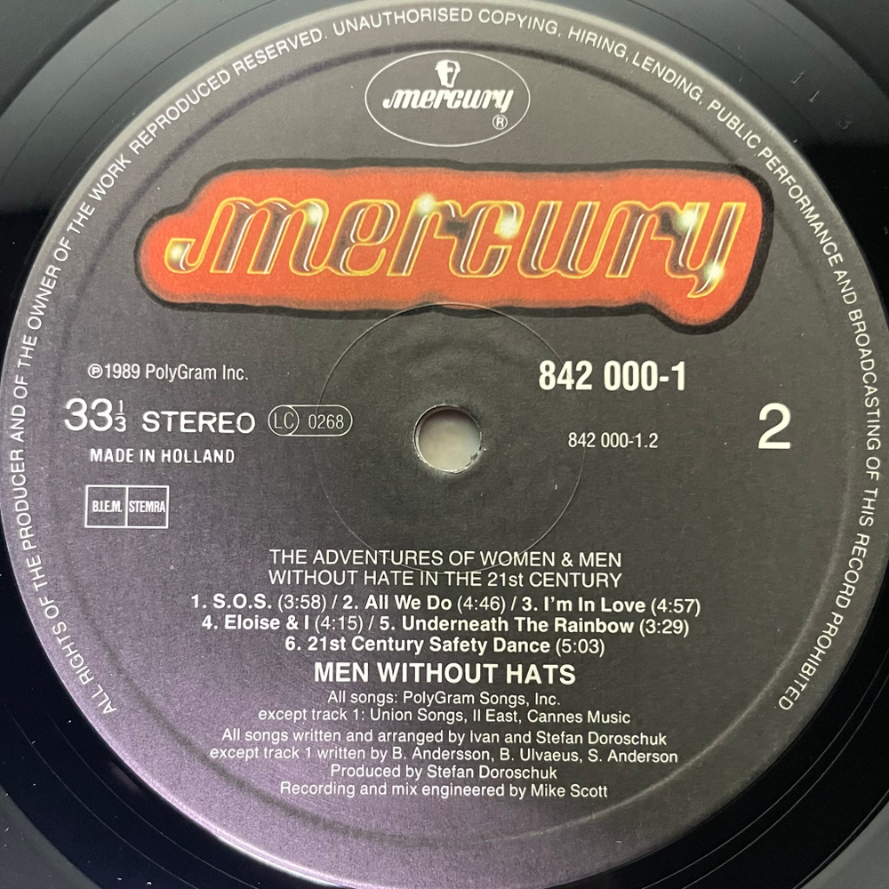 Men Without Hats ‎– The Adventures Of Women & Men Without Hate In The 21st Century (Голландия 1989г.)