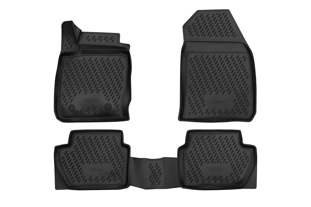 Коврики 3D в салон FORD Ecosport, 2014 - 2018, 2018 -&gt;, 4 шт. (ПУ, повышенная износостойкость)