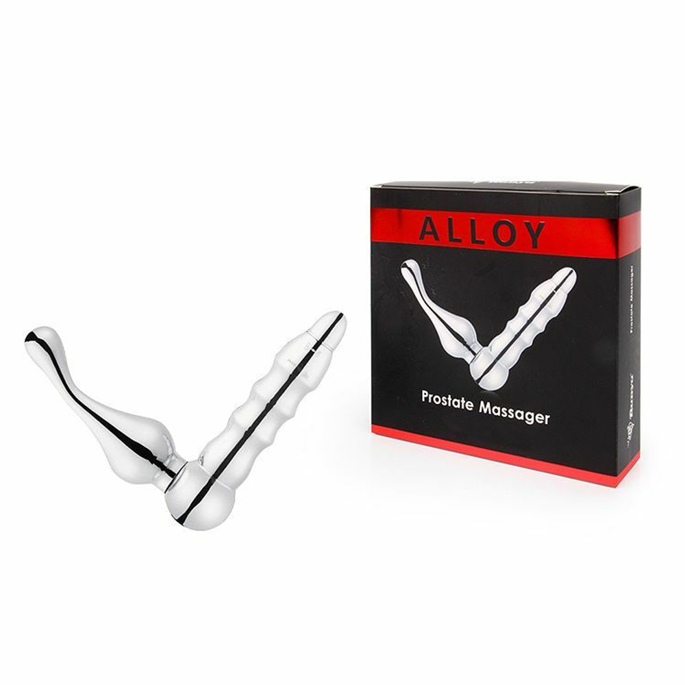 Серебристый металлический вибромассажер простаты Alloy (Цвет: серебристый)