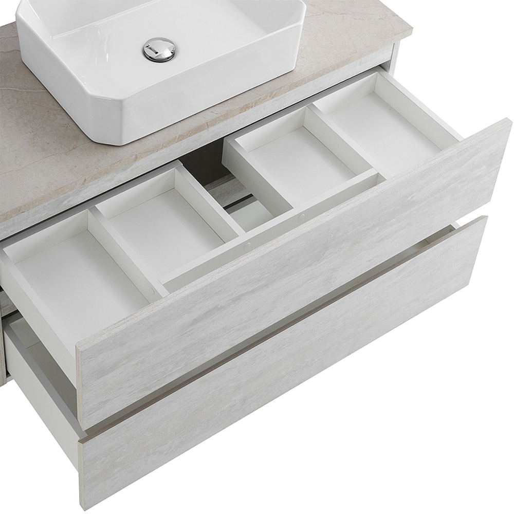 Тумба под раковину Cezares Molveno 46 80 MOLVENO 46-80-2C-SO-LB подвесная Legno Bianco