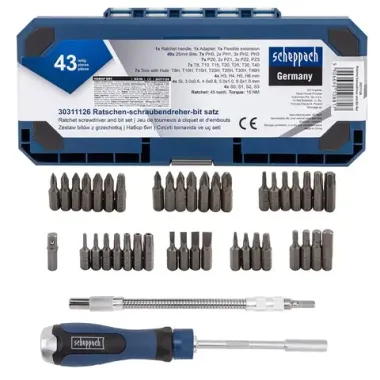 Биты, набор 43пр. Scheppach Sch-30311126