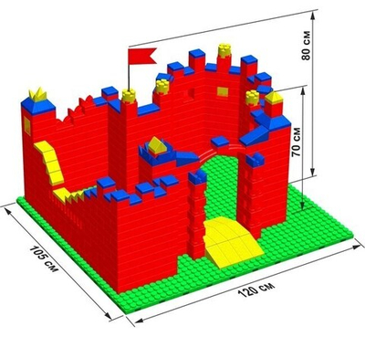 Большой конструктор LK Замок GB5 M на платформе 40х35, для детей 2-5 лет