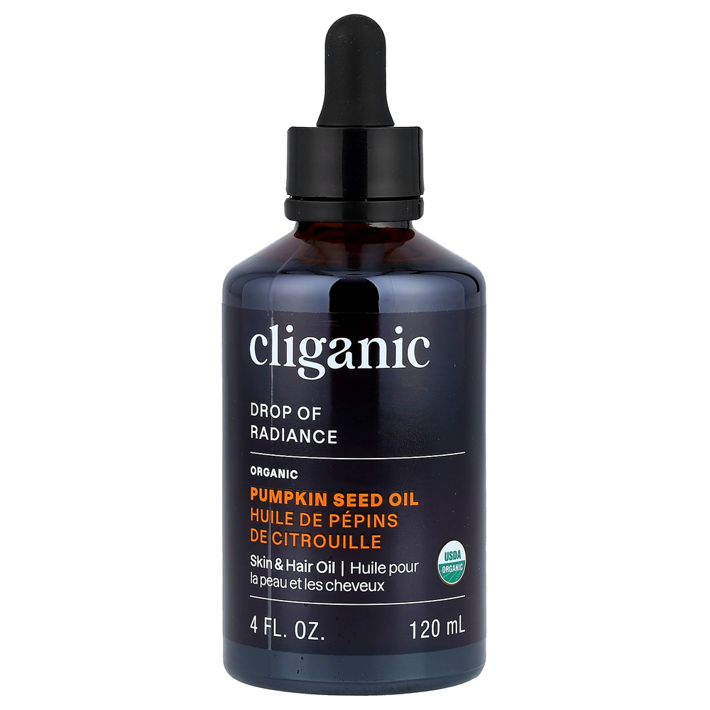 Cliganic, органическое масло семян тыквы, 120 мл (4 жидк. унции)