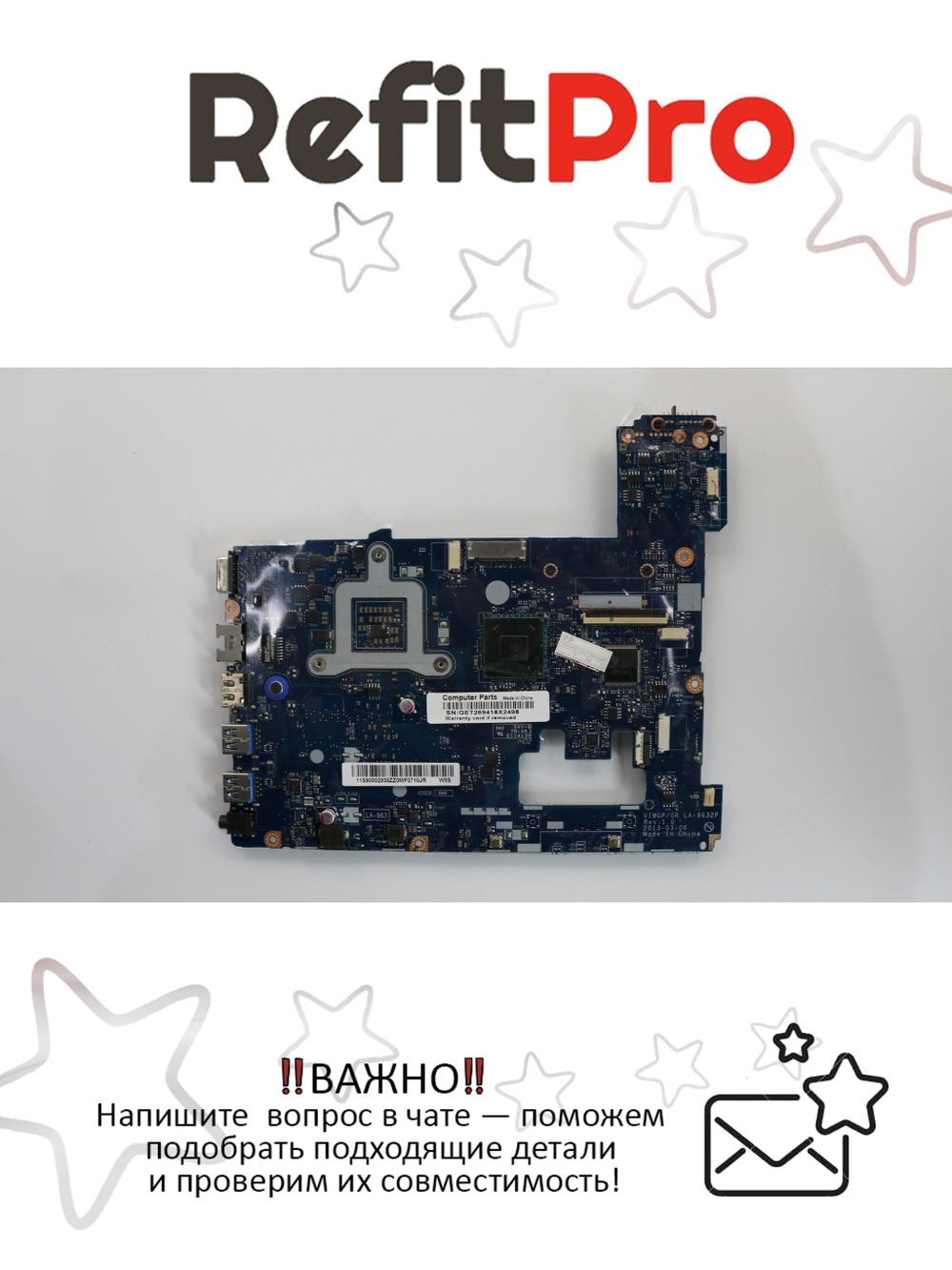 Материнская плата для ноутбука Lenovo G500 VIWGR LA-?9632P W8S UMA HM76 H (90002835), оригинал