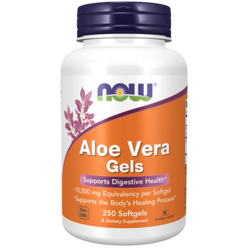 Now Foods Aloe Vera 100 mg Gels 250 softgels, Алоэ Вера