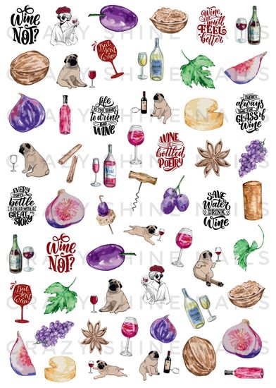 Слайдер-дизайн Crazy Shine Nails mini: Вино