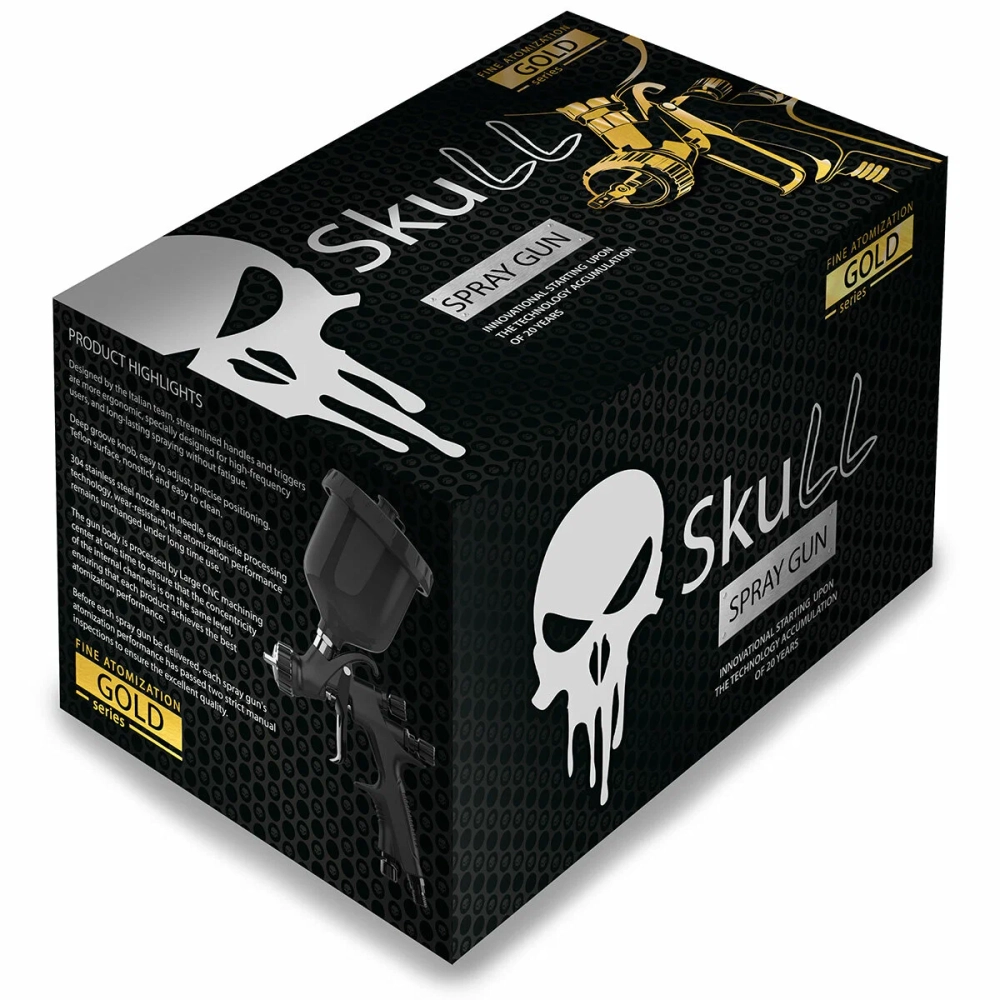 HVLP Skull Gold Spray gun d1.3мм чёрный