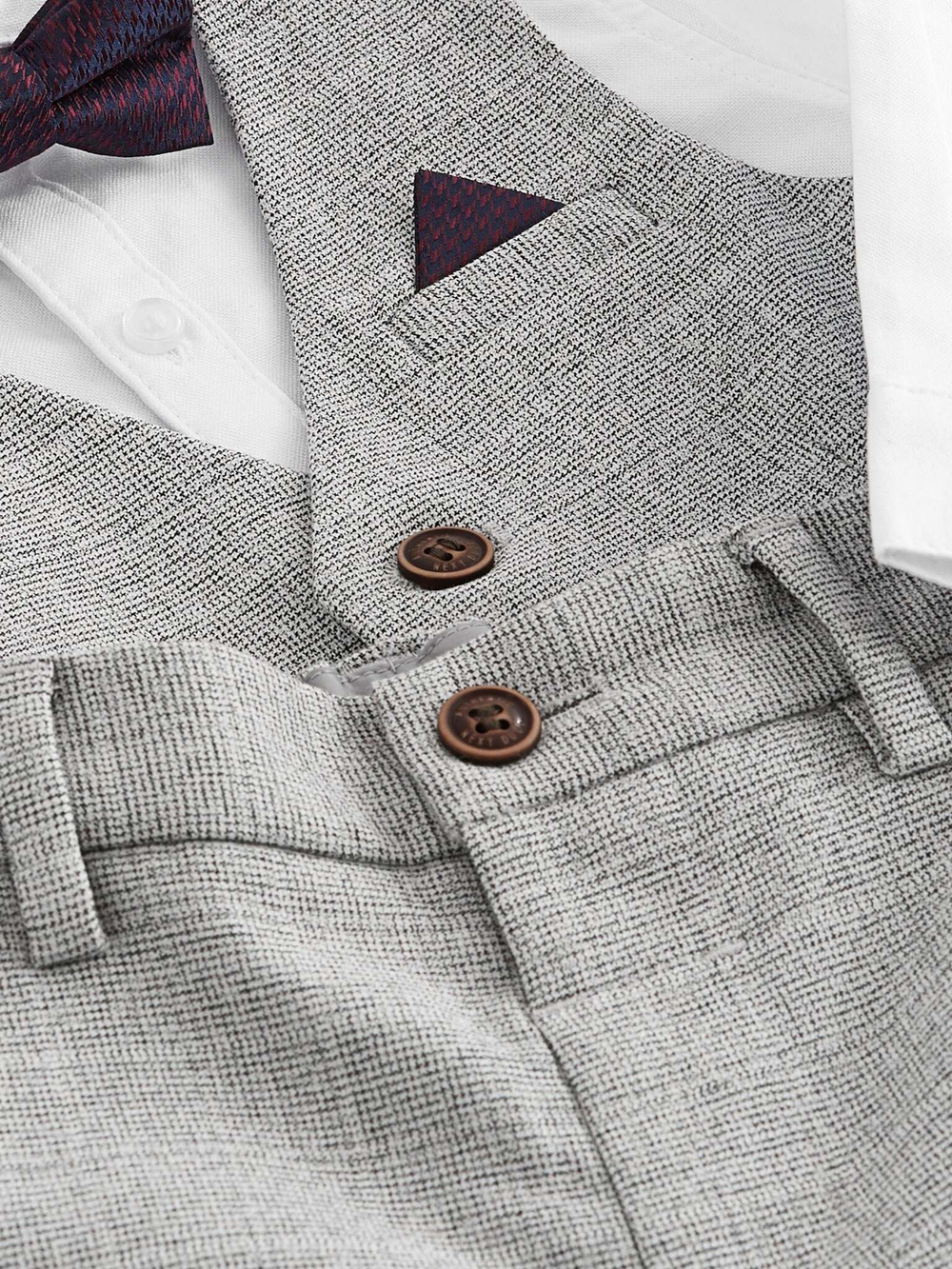 Комплект из четырех предметов для мальчика Next 633-694, Светло-серый, Белый