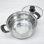 Кастрюля 1,25л нерж со стеклянной крышкой "Promo"