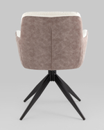 Стул обеденный Waldo молочный c бежевой экокожей