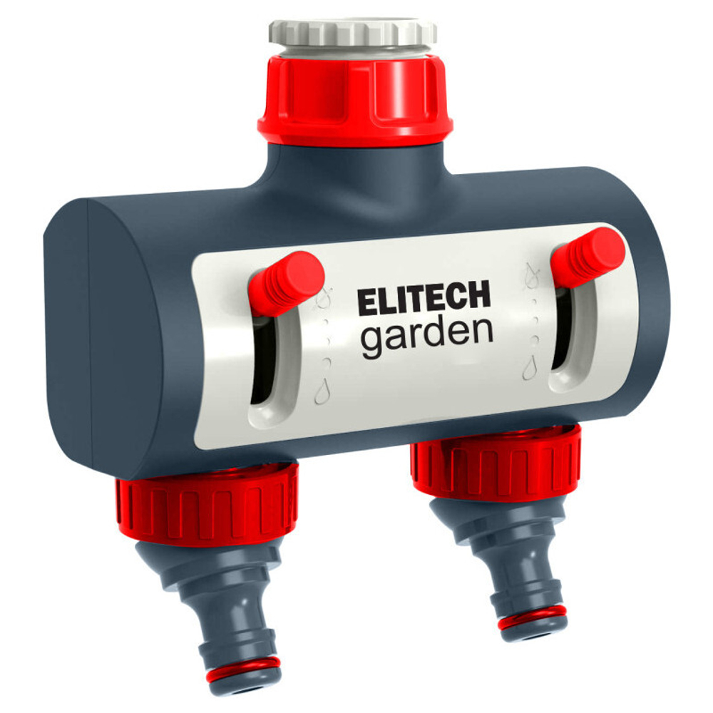 Распределитель потоков ELITECH Garden 2-х канальный 3/4" 1"   HF 003