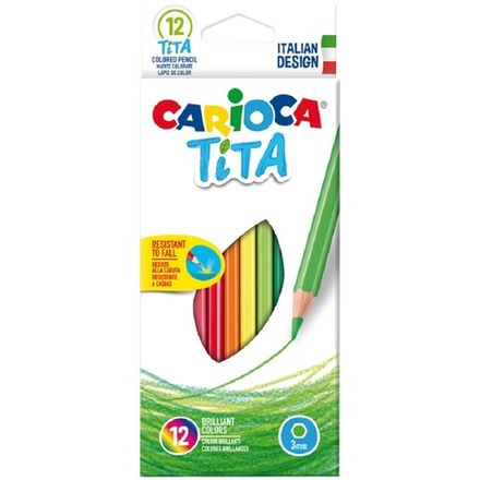 Карандаши пластиковые цветные 12цв. Carioca Tita