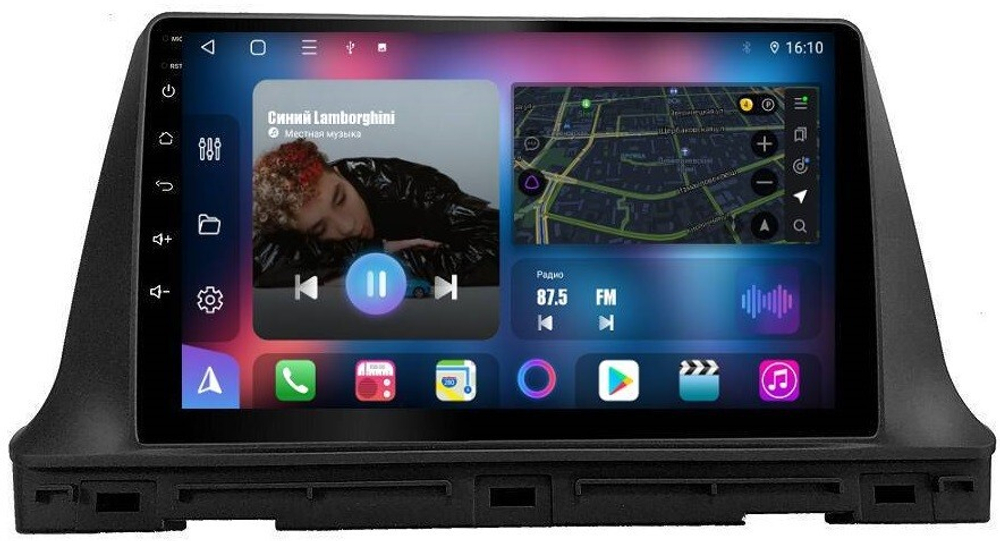 Магнитола для KIA Seltos 2020+ - FarCar 1221M монитор 10" QLED на Android 13, 8 ядер (TS18), CarPlay, 4G SIM-слот