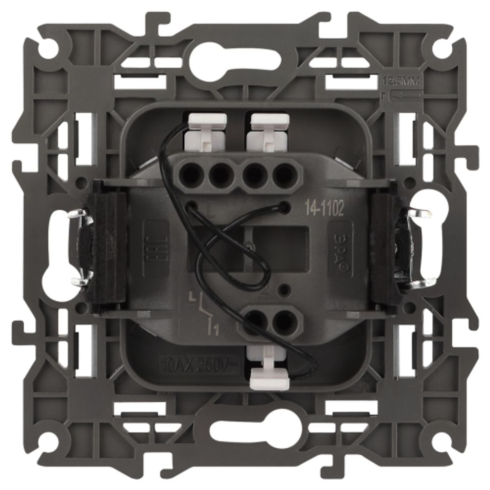 Выключатель ЭРА Elegance 14-1102-16 с подсветкой, 10АХ-250В, титан