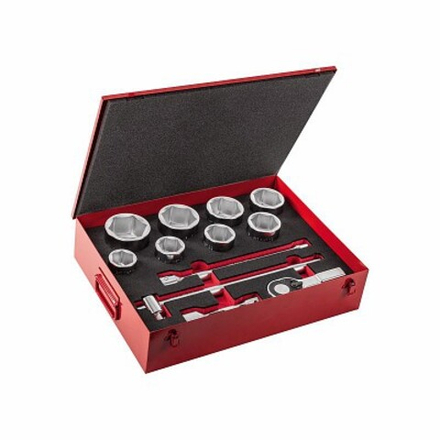 612 1 ESI Набор головок и принадлежностей 1" (46-80) в металлическом кейсе (12 пр.), USAG (Италия)