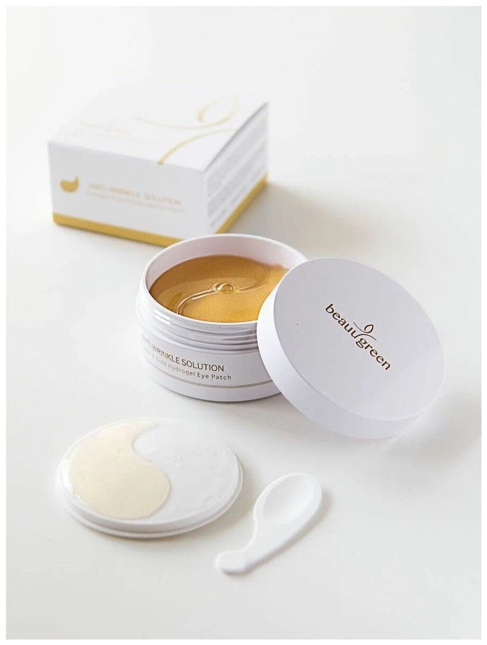 Патчи коллаген & золото BeauuGreen Collagen & Gold Hydrogel Eye Patch 60 шт.
От морщин и темных кругов под глазами
