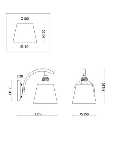 Настенный светильник (бра) Freya FR5267WL-01BS