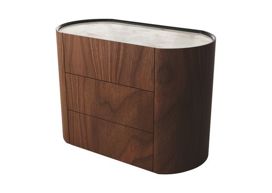 Комод Lagom 3 ящика ширина 100 см (орех, камень OV)