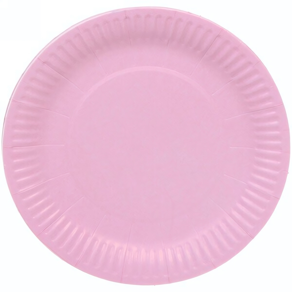 Тарелка бумажная 18 см в наборе 10 шт «Розовая»