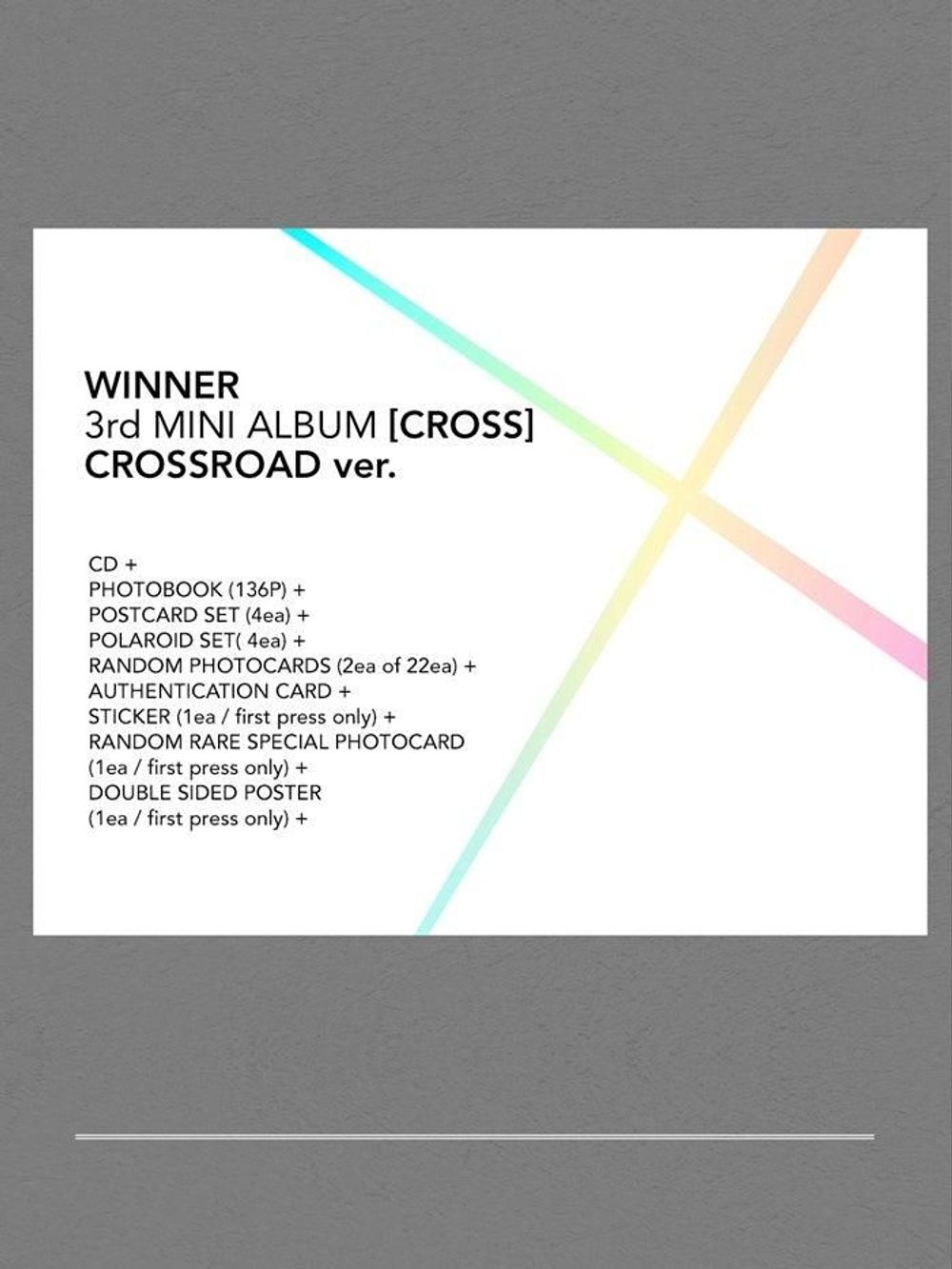 Альбом Winner - Cross 3rd Mini Album RANDOM Version