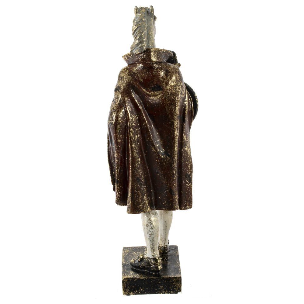 GAEM Фигурка декоративная "Лошадь" с часами D5см, (LR44x1), L11,5 W11 H36 см