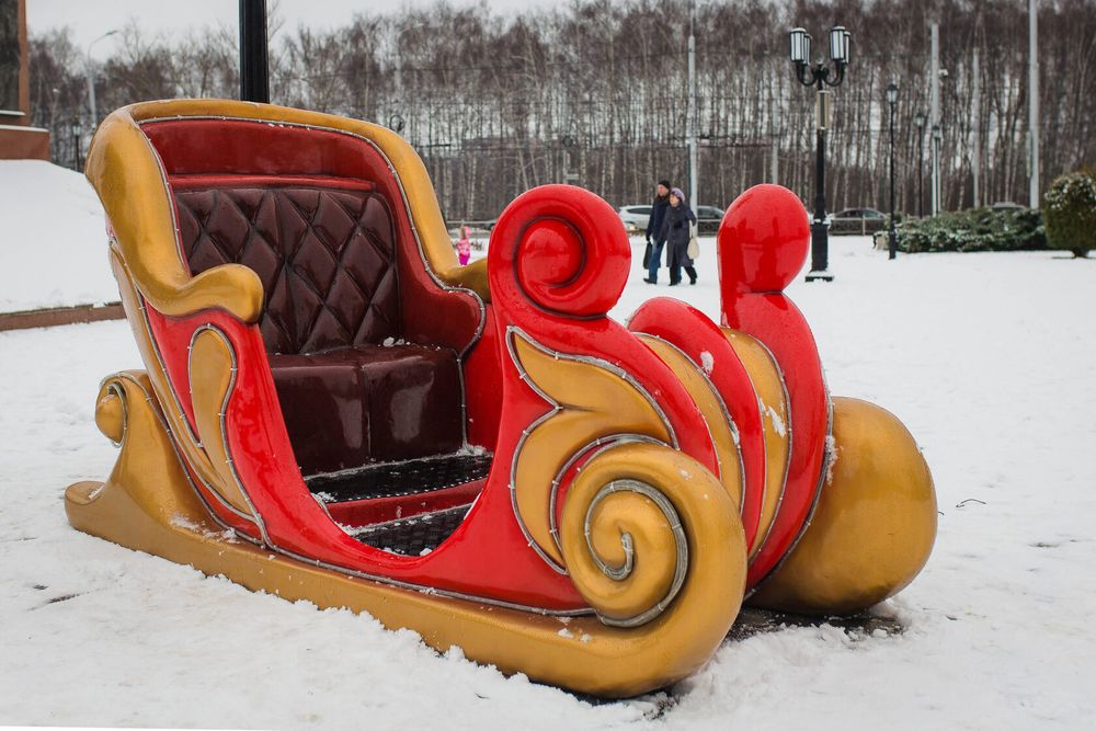 новогодние сани деда мороза