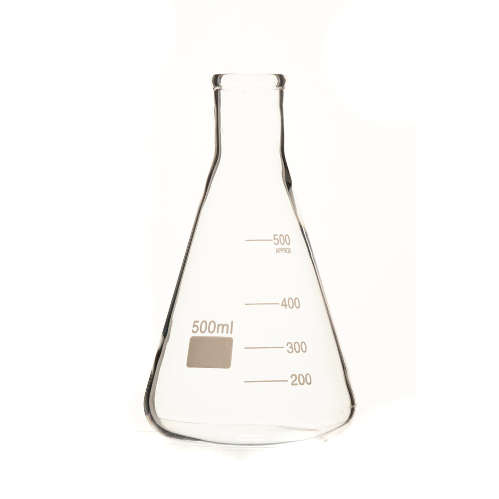 Колба коническая, 500 мл, узкое горло
