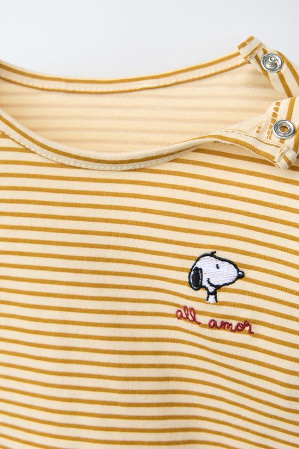 ZARA ФУТБОЛКА В ПОЛОСКУ SNOOPY PEANUTS™, ОХРА