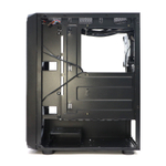 Корпус BaseTech eXtreme GFX-03, Без БП, ATX, чёрный, 4xFRGB FAN, 2xUSB2, 1xUSB3, бок: закалённое стекло (BT-GFX-03-MESH-4F-RGB)