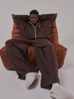 Zip-Up Hoodie LOGO French Roast