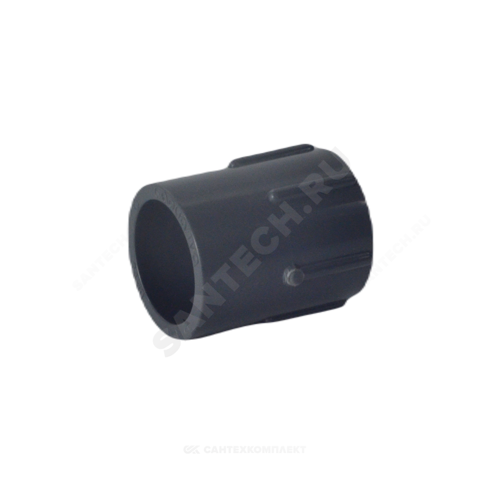 Муфта НПВХ Дн 20х1/2" Ру16 серая напорная ВР под клеевое соединение Aquaviva FTH020A