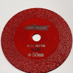 Диск алмазный " Красный ДРАКОН " 3 штс оправкой для гравера по керамограниту/стеклу 50 мм/80-100Grit