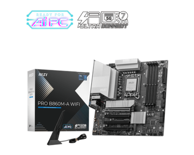 Материнская плата MSI PRO B860M-A WIFI LGA1851 4xDDR5 4xSATA3 RAID 3xM.2 HDMI 2xType-C DP mATX