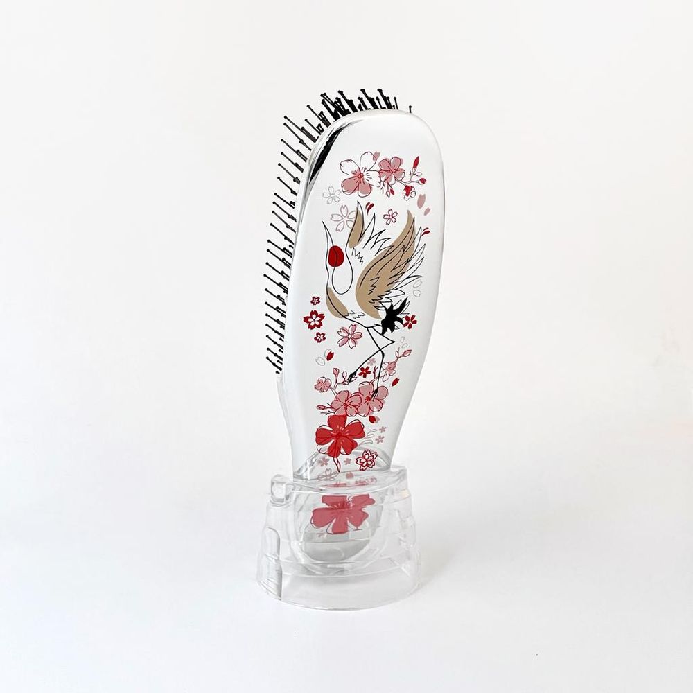 S-HEART-S Расческа для кожи головы и волос "Журавль красоты" (Scalp Brush Crane of Beauty)