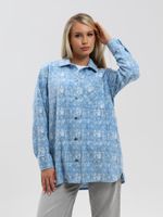 Рубашка Вселенная Виотекс ГОЛУБОЙ (Акция)