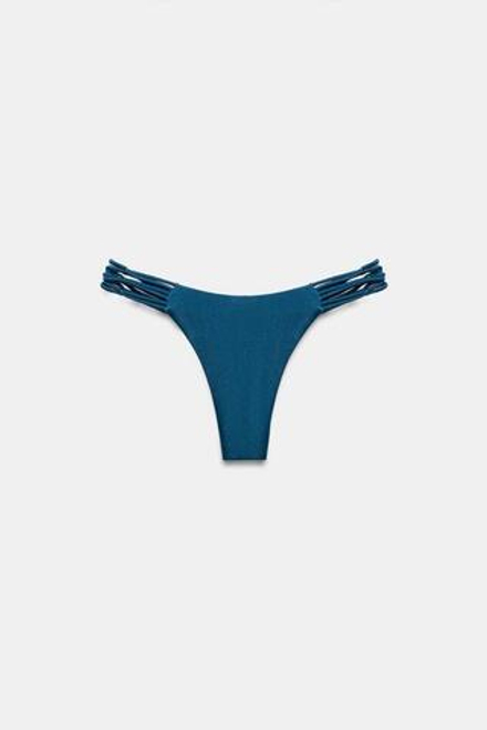 ZARA ПЛАВКИ-БИКИНИ С РЕМЕШКАМИ И УЗЛАМИ, СИНИЙ