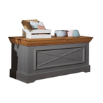 Сундук «Форест» с откидной крышкой серый 7012/бейц-масло