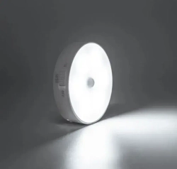 Светильник-ночник AOVV с датчиком движения ,круглый дизайн, на магнитном креплении, USB заряд, 2 режима Теплый-Холодный