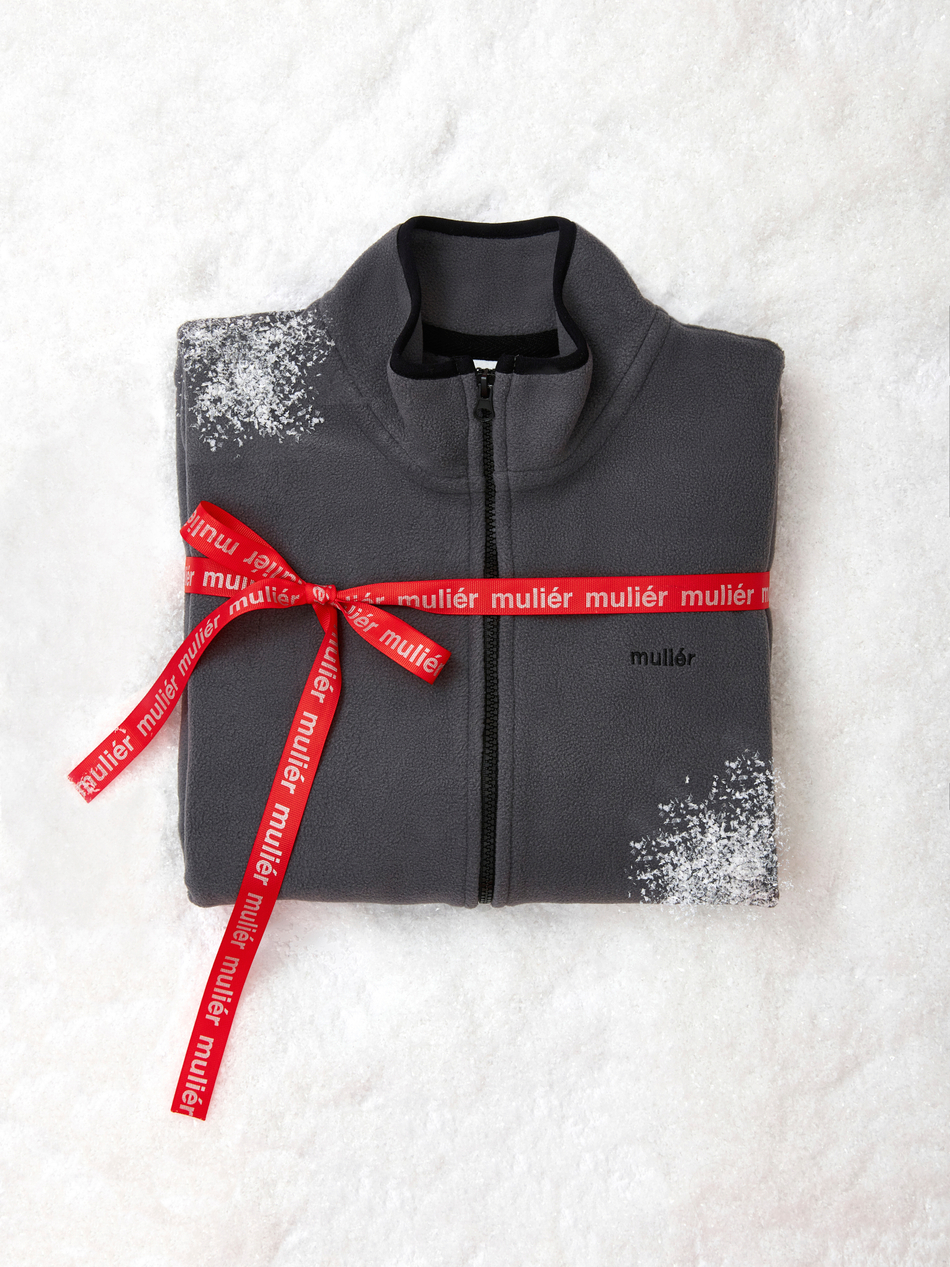 Zip - худи из флиса на молнии серое