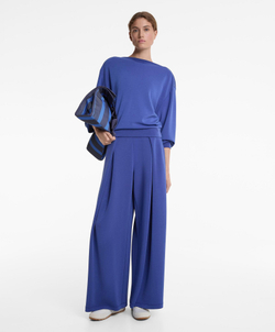 Oysho Толстовка Soft Touch с вырезом-лодочкой и модалом, синий