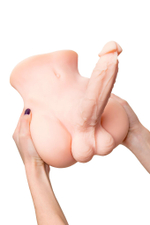 Мастурбатор с фаллосом Manuel (Цвет: телесный)