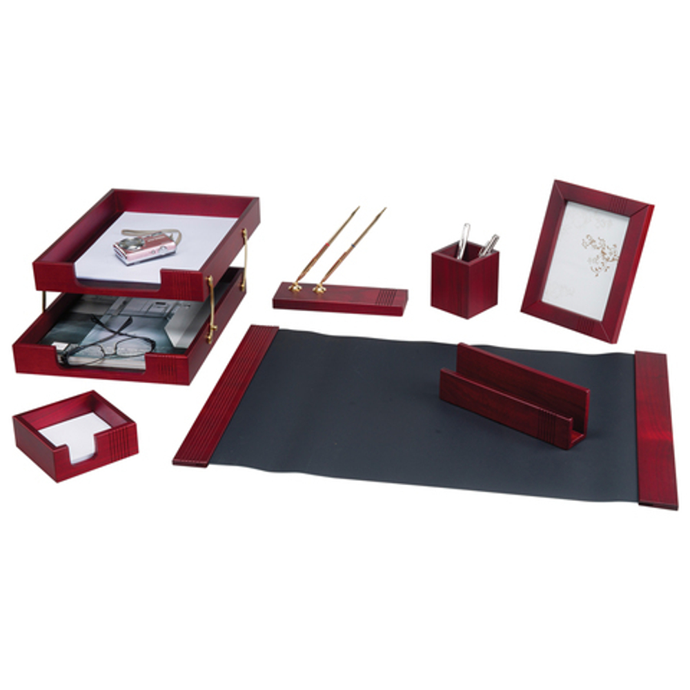 Набор настольный BESTAR "Osiris" из массива дерева (сепетир), 7 предметов, цвет "красное дерево", 236389