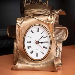 Часы настольные Ученый филин Бронза