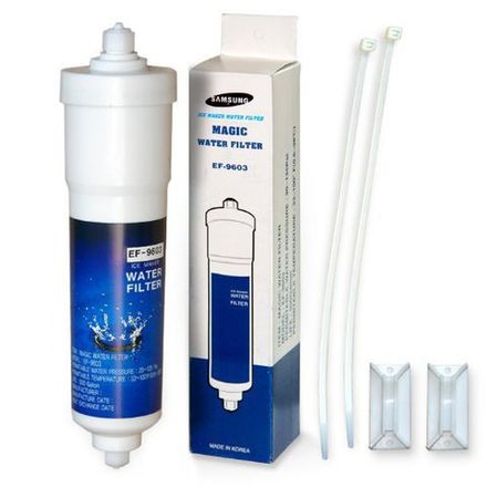 Водяной фильтр проходной для холодильников Daewoo, Samsung EF-9603, гайки