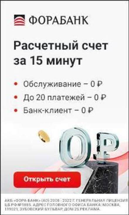 Открыть счет ФОРАБАНК
