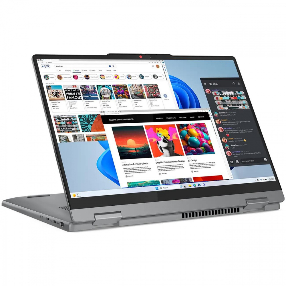 Ноутбук Lenovo IdeaPad 5 2-in-1 14AHP9, 14" (1920x1200) IPS/AMD Ryzen 5 8645HS/16 ГБ LPDDR5X/512 ГБ SSD/AMD Radeon Graphics/Без системы, Серый (83DR005RRK)