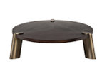Стол журнальный Garda Decor Garda Decor Конг (Kong) темный орех d161,5*43 см,столешница d140