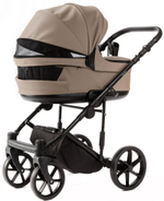 Детская коляска Adamex Locco Light Deluxe 3 в 1 LL-SA09 (Т.БЕЖЕВАЯ КОЖА)