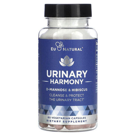 Женское здоровье Eu Natural, Urinary Harmony, поддержка мочевыводящих путей, 60 вегетарианских капсул